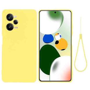 For Xiaomi Redmi Note 12 Pro Speed/Poco X5 Pro Pure Color Liquid Silicone Shockproof Phone Case(Yellow)