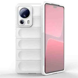 For Xiaomi 13 Lite Magic Shield TPU + Flannel Phone Case(White)