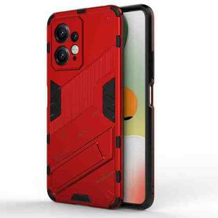For Xiaomi Redmi Note 12 4G Global Punk Armor 2 in 1 PC + TPU Shockproof Phone Case with Holder(Red)