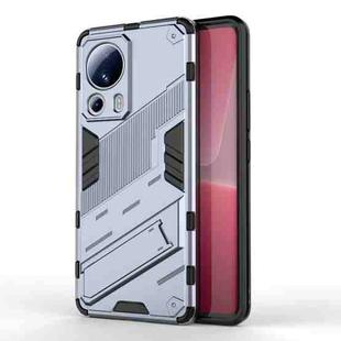 For Xiaomi 13 Lite Punk Armor 2 in 1 PC + TPU Shockproof Phone Case with Holder(Grey)