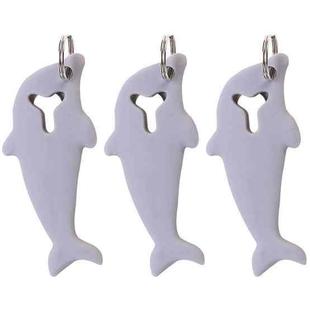 3pcs 2 in 1 Phone Tablet Card Removal Needle Dolphin Shape Card Opening Needle Cover(Grey)