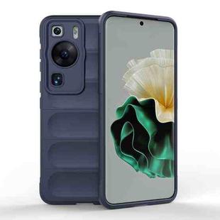 For Huawei P60 Magic Shield TPU + Flannel Phone Case(Dark Blue)