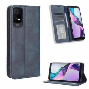 For TCL Ion X Magnetic Buckle Retro Texture Leather Phone Case(Blue)