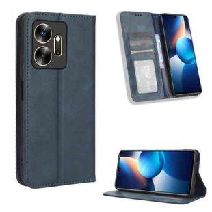 For Infinix Zero 20 X6821 Magnetic Buckle Retro Texture Leather Phone Case(Blue)