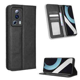 For Xiaomi 13 Lite / Civi 2 5G Magnetic Buckle Retro Texture Leather Phone Case(Black)