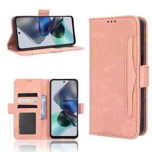 For Motorola Moto G13 / G23 4G Skin Feel Calf Texture Card Slots Leather Phone Case(Pink)