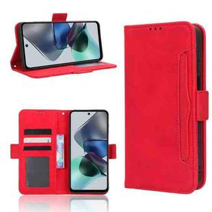 For Motorola Moto G13 / G23 4G Skin Feel Calf Texture Card Slots Leather Phone Case(Red)