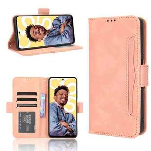 For Realme C55 4G Skin Feel Calf Texture Card Slots Leather Phone Case(Pink)