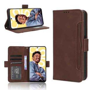 For Realme C55 4G Skin Feel Calf Texture Card Slots Leather Phone Case(Brown)