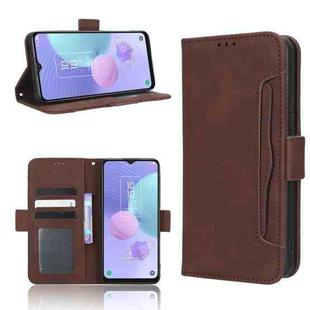 For TCL 408 Skin Feel Calf Texture Card Slots Leather Phone Case(Brown)