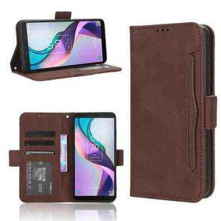 For TCL Ion X Skin Feel Calf Texture Card Slots Leather Phone Case(Brown)