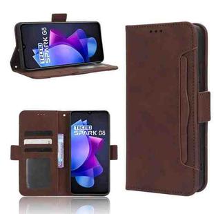 For Tecno Spark Go 2023 Skin Feel Calf Texture Card Slots Leather Phone Case(Brown)