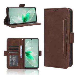For vivo V27e / S16e Skin Feel Calf Texture Card Slots Leather Phone Case(Brown)