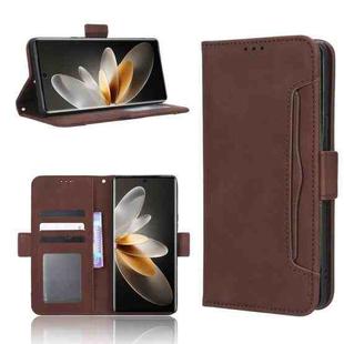 For vivo V27 / V27 Pro / S16 / S16 Pro Skin Feel Calf Texture Card Slots Leather Phone Case(Brown)