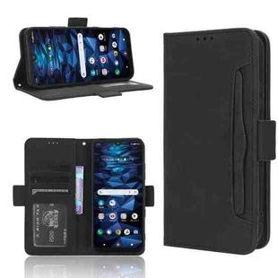 For Kyocera Digno SX3 KYG02 Skin Feel Calf Texture Card Slots Leather Phone Case(Black)