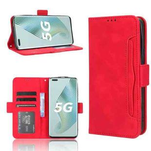 For Honor Magic5 Pro Skin Feel Calf Texture Card Slots Leather Phone Case(Red)