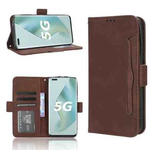 For Honor Magic5 Pro Skin Feel Calf Texture Card Slots Leather Phone Case(Brown)