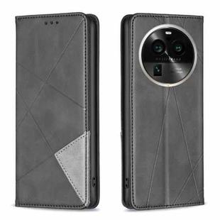 For OPPO Find X6 Pro 5G Prismatic Invisible Magnetic Leather Phone Case(Black)