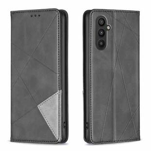 For Samsung Galaxy A24 4G Prismatic Invisible Magnetic Leather Phone Case(Black)
