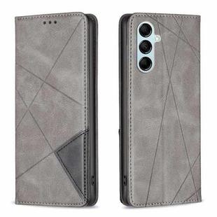 For Samsung Galaxy M14 5G Prismatic Invisible Magnetic Leather Phone Case(Grey)