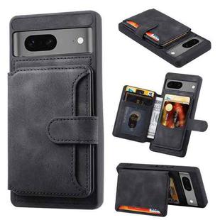 For Google Pixel 7 Pro 5G Skin Feel Dream Anti-theft Brush Shockproof Portable Skin Card Bag Phone Case(Black)