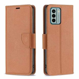 For Nokia G22 Litchi Texture Pure Color Leather Phone Case(Brown)