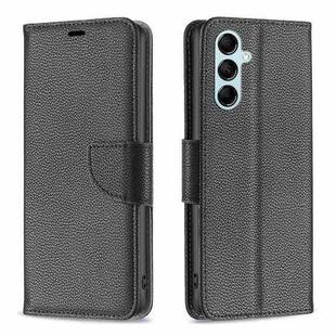 For Samsung Galaxy M14 5G Litchi Texture Pure Color Leather Phone Case(Black)