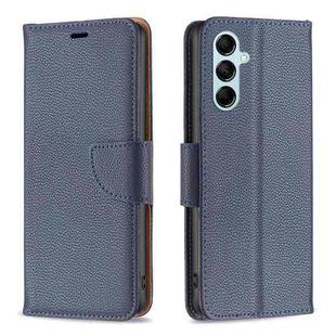 For Samsung Galaxy M14 5G Litchi Texture Pure Color Leather Phone Case(Blue)