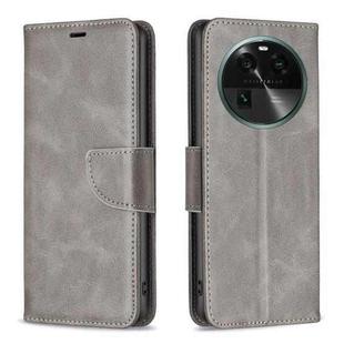 For OPPO Find X6 5G Lambskin Texture Leather Phone Case(Grey)