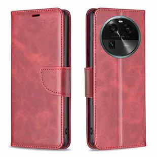 For OPPO Find X6 5G Lambskin Texture Leather Phone Case(Red)