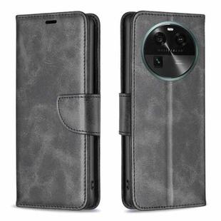 For OPPO Find X6 5G Lambskin Texture Leather Phone Case(Black)