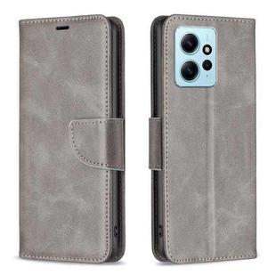 For Xiaomi Redmi Note 12 4G Global Lambskin Texture Leather Phone Case(Grey)