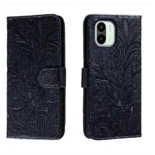 For Xiaomi Redmi A1 Lace Flower Embossing Flip Leather Phone Case(Dark Blue)