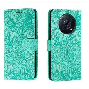 For Huawei Enjoy 50 Pro Lace Flower Embossing Flip Leather Phone Case(Green)