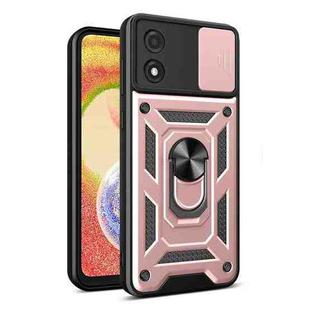 For Motorola Moto E13 4G Sliding Camera Cover Design TPU+PC Phone Case(Rose Gold)