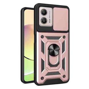 For Motorola Moto G53 / G13 / G23 5G Sliding Camera Cover Design TPU+PC Phone Case(Rose Gold)