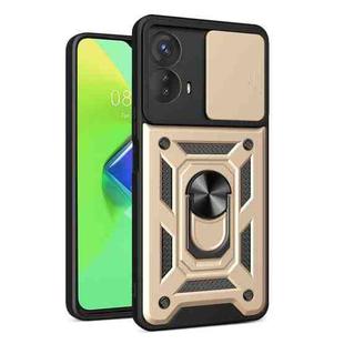For Motorola Moto G53 5G Sliding Camera Cover Design TPU+PC Phone Case(Gold)
