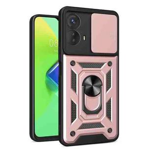 For Motorola Moto G53 5G Sliding Camera Cover Design TPU+PC Phone Case(Rose Gold)