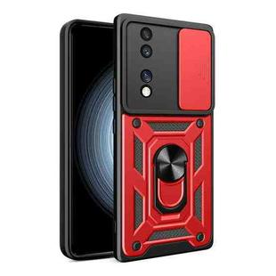 For Honor 70 5G Sliding Camera Cover Design TPU+PC Phone Case(Red)