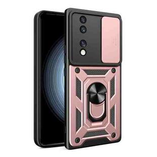 For Honor 70 5G Sliding Camera Cover Design TPU+PC Phone Case(Rose Gold)