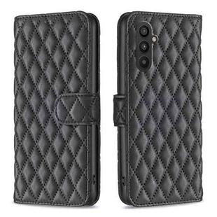 For Samsung Galaxy A24 4G Diamond Lattice Wallet Leather Flip Phone Case(Black)