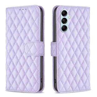 For Samsung Galaxy M14 5G Diamond Lattice Wallet Leather Flip Phone Case(Purple)