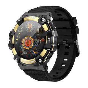 PG666 1.39 inch TFT Screen Bluetooth Call Smart Watch, Support Heart Rate / Blood Pressure Monitoring(Black Gold)