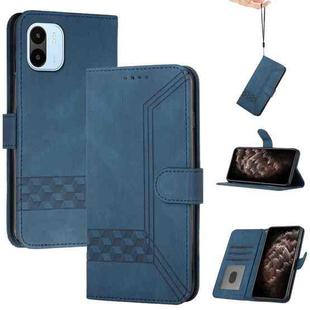 For Xiaomi Redmi A1 Cubic Skin Feel Flip Leather Phone Case(Blue)