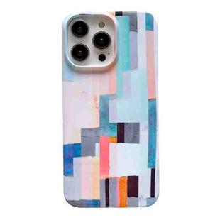 For iPhone 14 Pro Max Pattern PC Shockproof Protective Phone Case(Color Block)