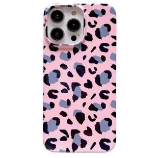 For iPhone 14 Pattern PC Shockproof Protective Phone Case(Gray Leopard Print)