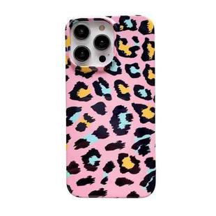 For iPhone 12 Pro Max Pattern PC Shockproof Protective Phone Case(Yellow Leopard Print)