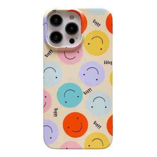 For iPhone 12 Pro Max Pattern PC Shockproof Protective Phone Case(Colorful Smile)