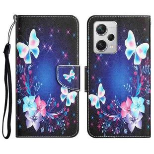 For Xiaomi Redmi Note 12 Pro 5G/Poco X5 Pro Colored Drawing Leather Phone Case(Butterfly)