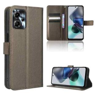 For Motorola Moto G13 / G23 4G Diamond Texture Leather Phone Case(Brown)